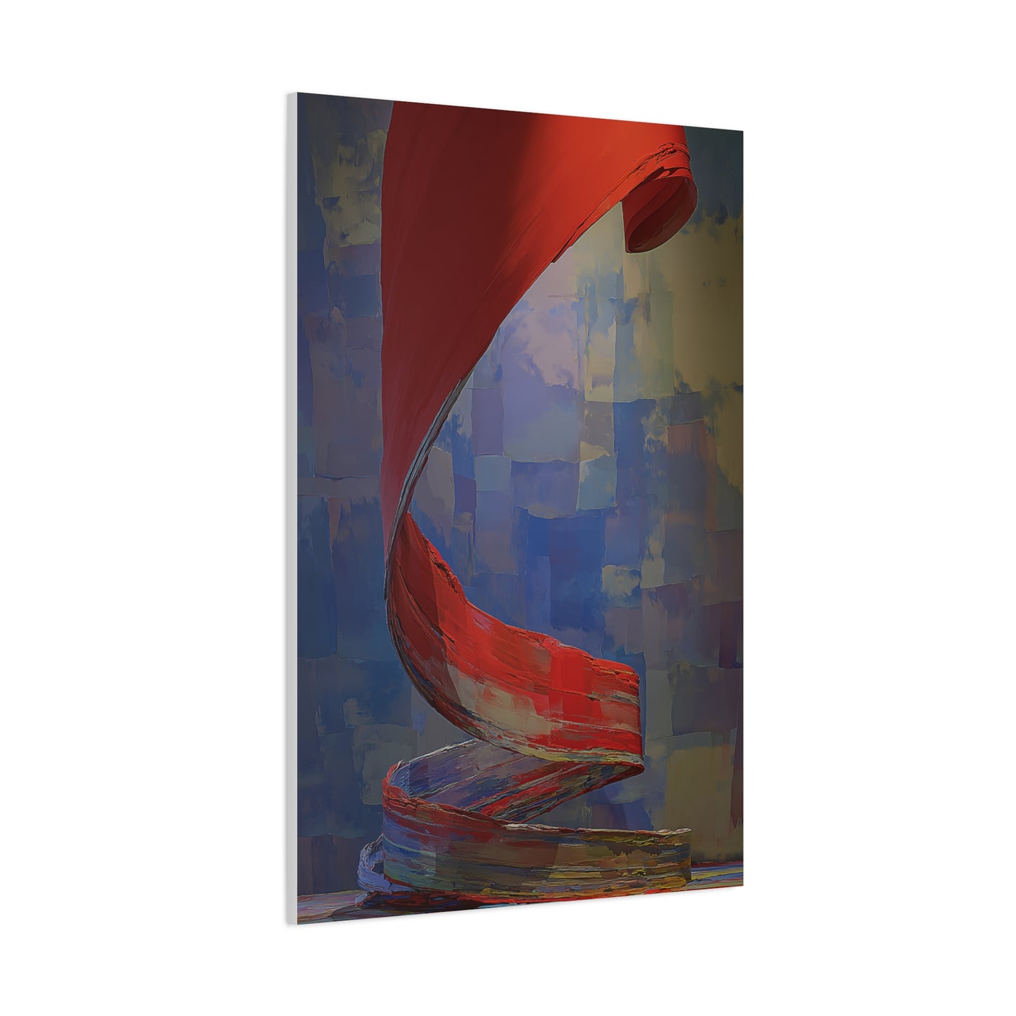 Sculptural Ribbon Motion Abstract Wall Art & Canvas Print