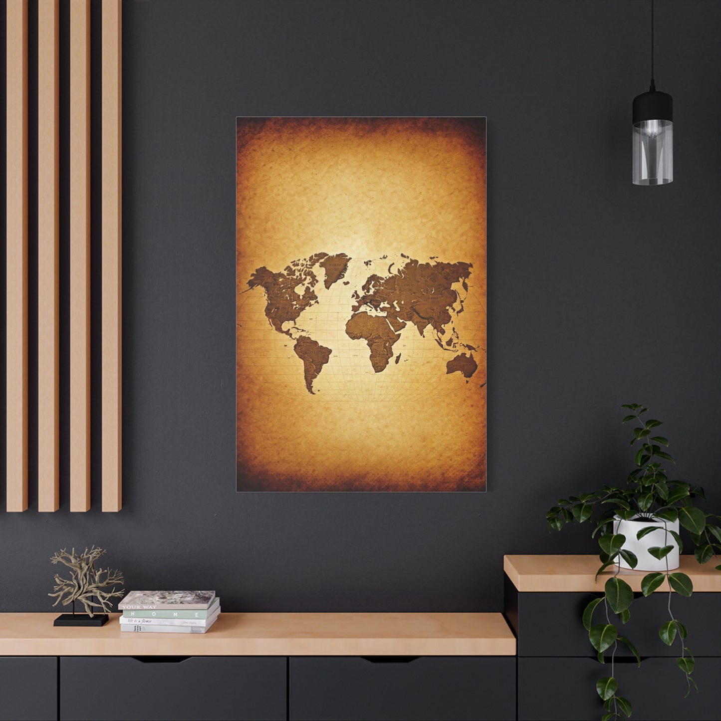 Vintage Portrait Map Fusion Wall Art & Canvas Prints