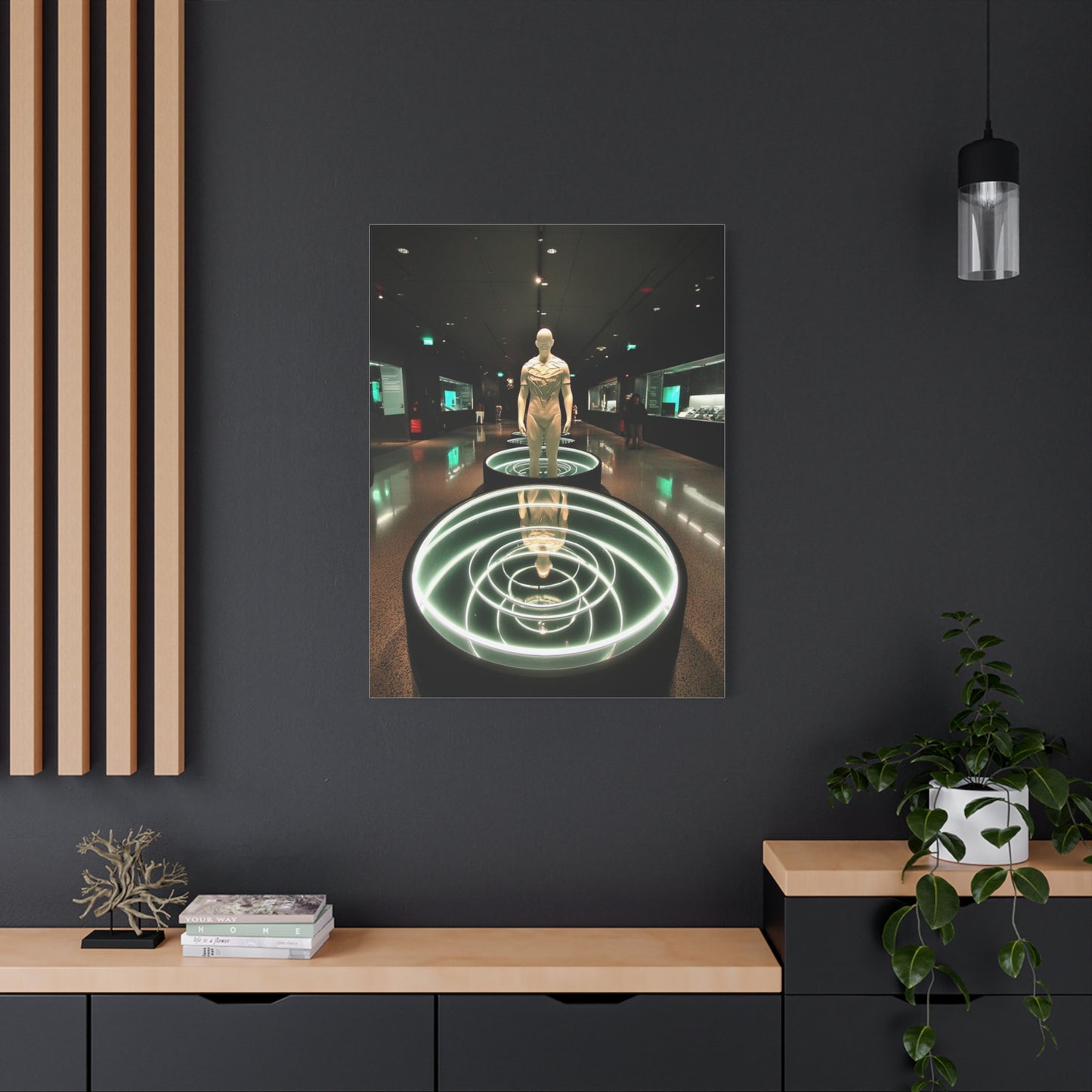 Cosmic Core Human Sculpture Wall Art & Canvas Print