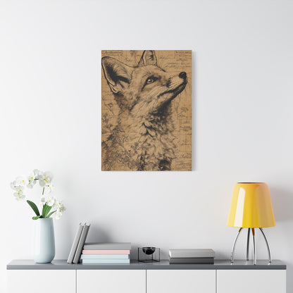 Vintage Natural History Fox Study Wall Art & Canvas Print
