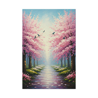 Contemporary Sakura Garden Painting Wall Art & Canvas Prints