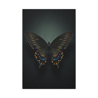 Midnight Swallowtail Butterfly with Jewel Wing Accents Wall Art & Canvas Prints