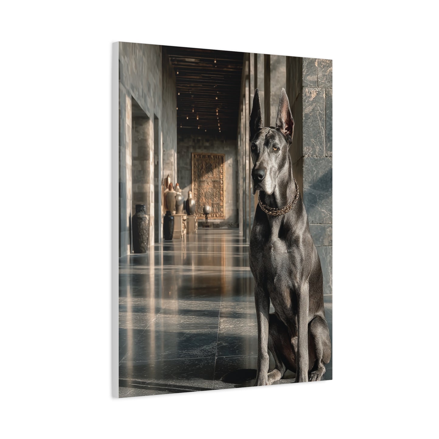 Great Dane Modern Architectural Portrait Wall Art & Canvas Print