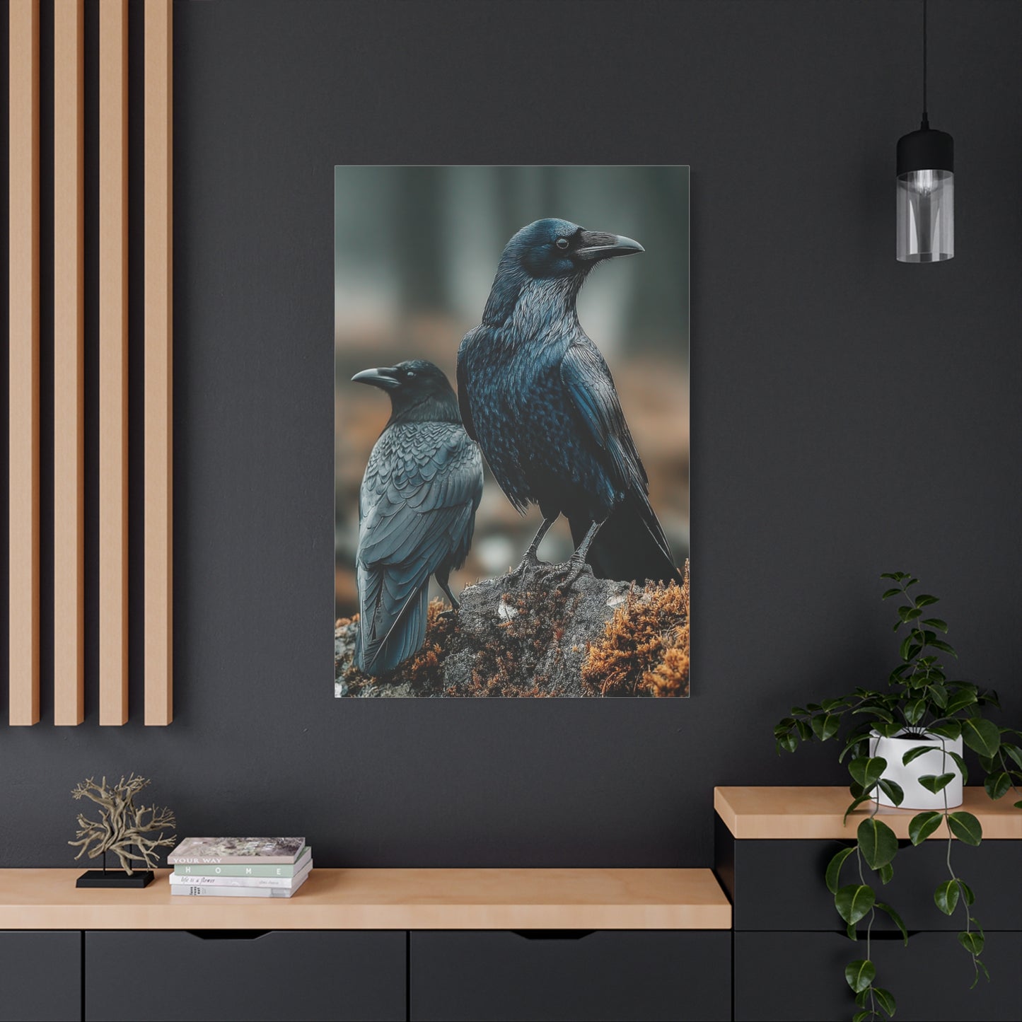 Raven and Crow Portrait – Guardians of the Wild Wall Art & Canvas Print