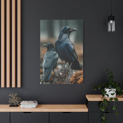 Raven and Crow Portrait – Guardians of the Wild Wall Art & Canvas Print