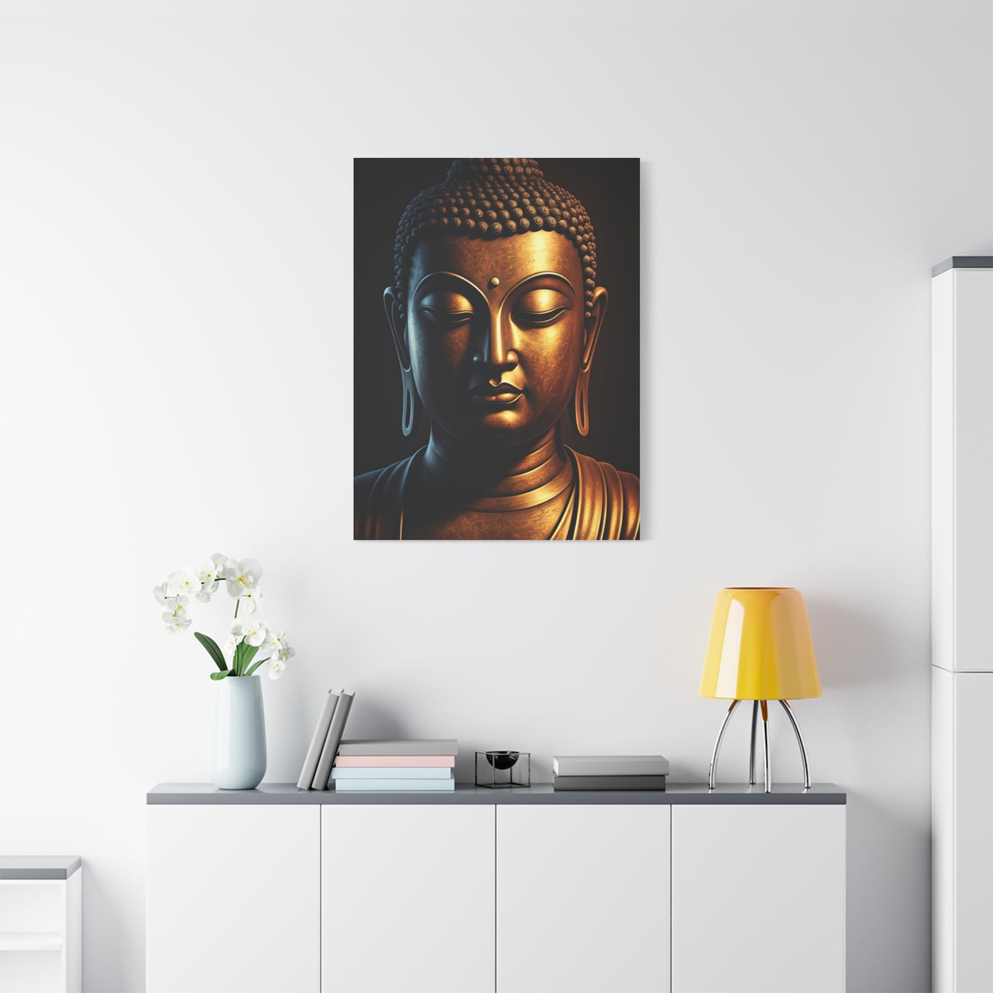 Golden Spark Buddha Meditation Wall Art & Canvas Prints