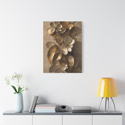 Brass and Ceramic Floral Relief Wall Art & Canvas Print