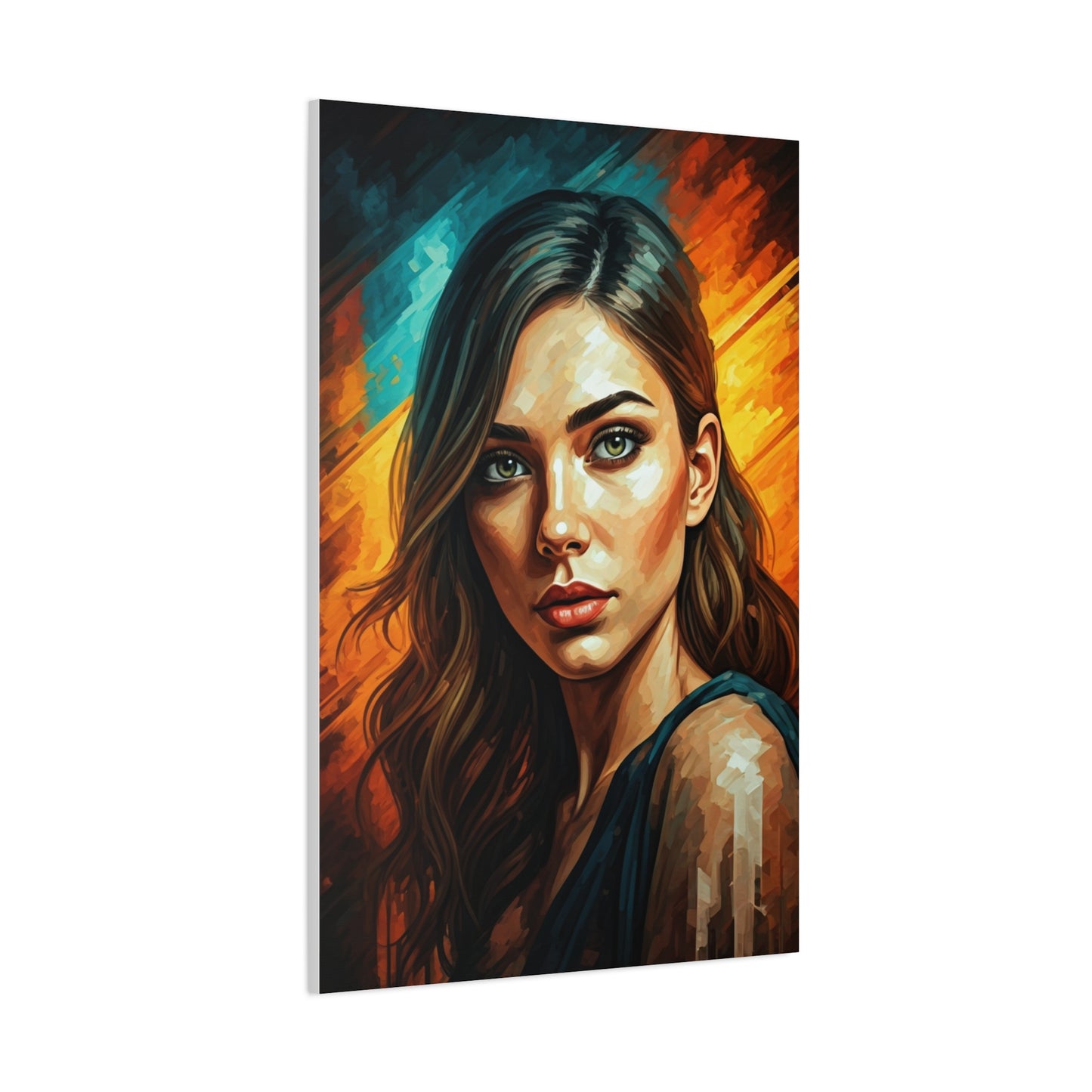 Ember Gaze Feminine Portrait Wall Art & Canvas Print