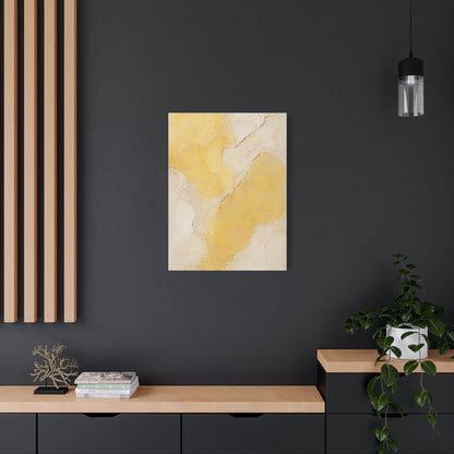 Wabi-Sabi Yellow Plaster Minimal Abstract Wall Art & Canvas Print