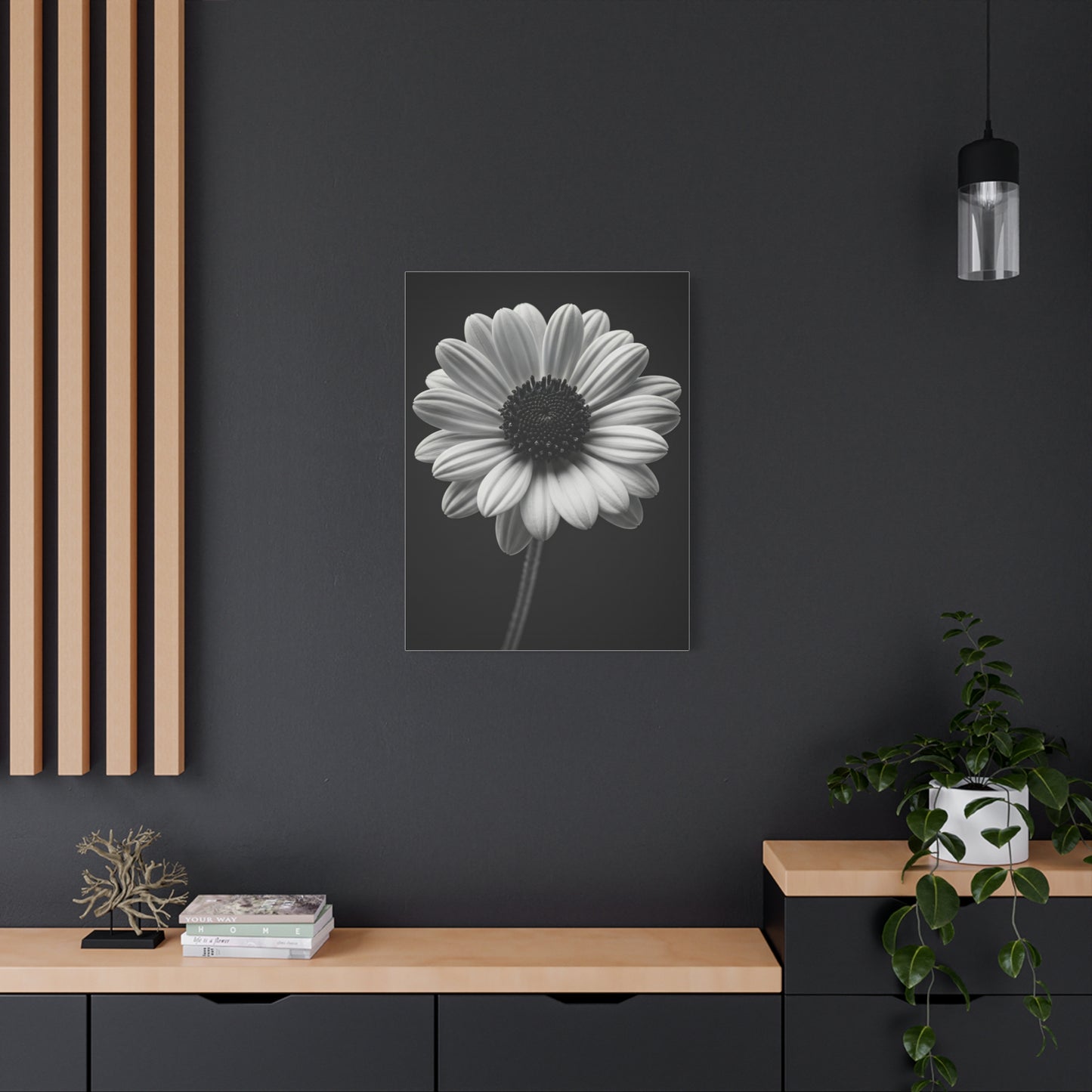 Bold Daisy Contrast Portrait Wall Art & Canvas Prints