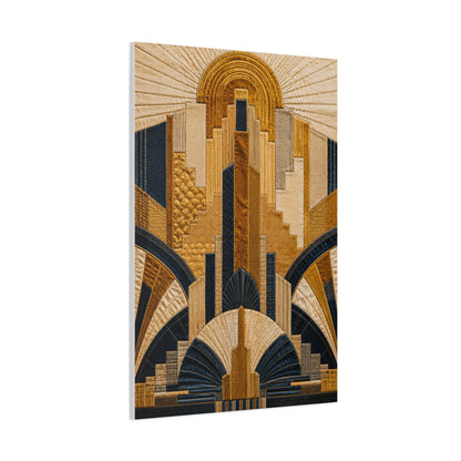Art Deco Textile Geometric Tapestry Wall Art & Canvas Print