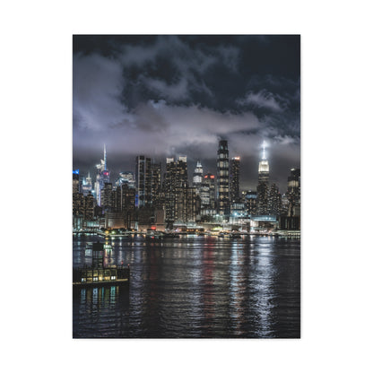 New York City Skyline at Night Wall Art & Canvas Print