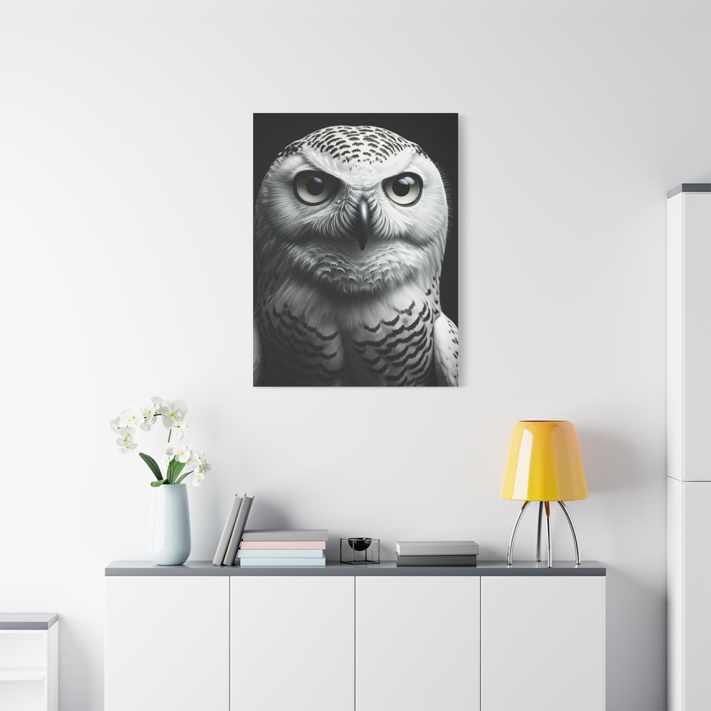 Snowy Owl Intense Gaze Wall Art & Canvas Prints
