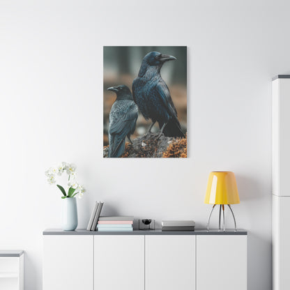 Raven and Crow Portrait – Guardians of the Wild Wall Art & Canvas Print