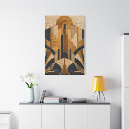 Art Deco Textile Geometric Tapestry Wall Art & Canvas Print