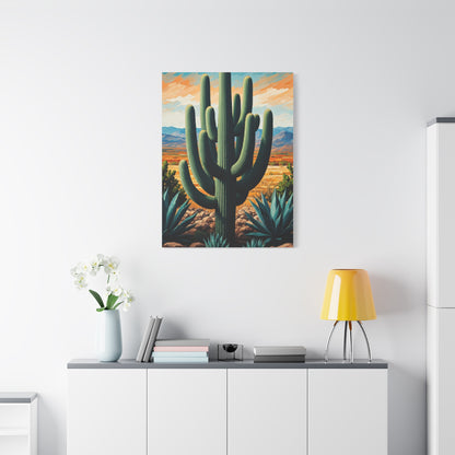 Southwestern Valley Saguaro Landscape Wall Art & Canvas Prints