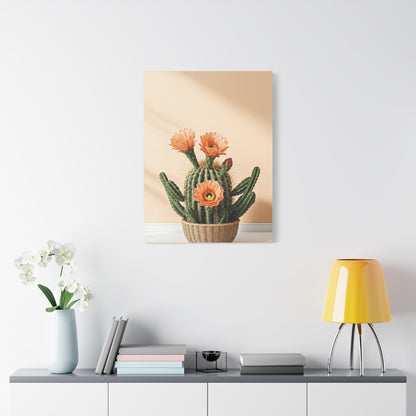 Blooming Desert Barrel Cactus Wall Art & Canvas Prints