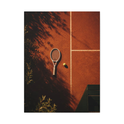 Clay Court Minimal Tennis Sports Wall Art & Canvas Print