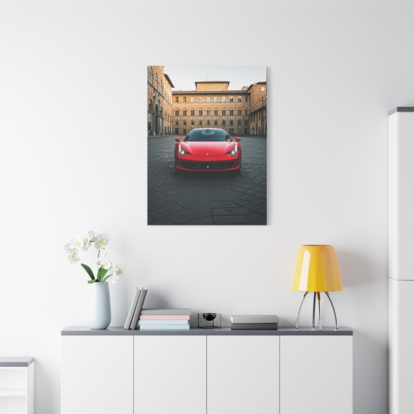 Ferrari 458 Italia Florence Piazza Wall Art & Canvas Prints