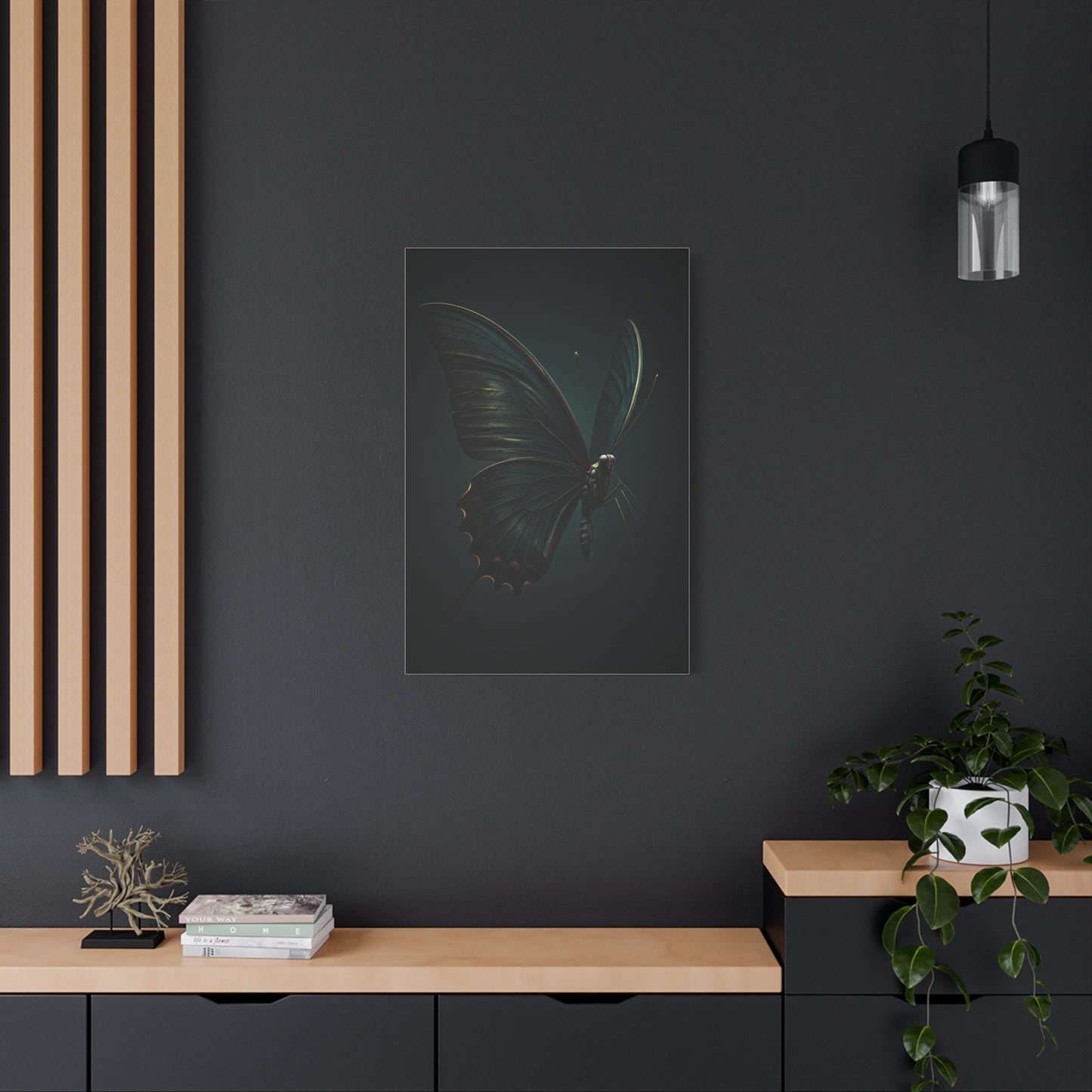 Dark Swallowtail Butterfly Profile Study Wall Art & Canvas Prints