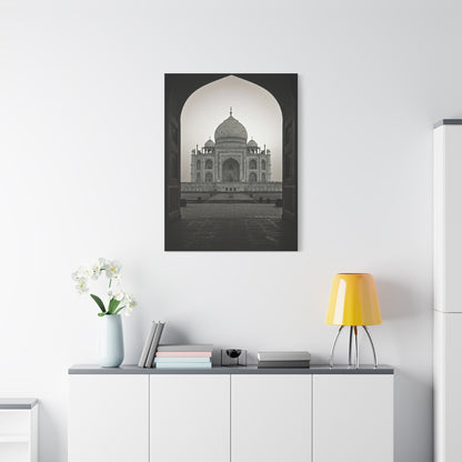 Taj Mahal Monochrome Elegance Wall Art & Canvas Print