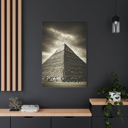 Great Pyramid in Dramatic Monochrome Wall Art & Canvas Print