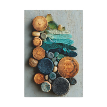 Driftwood and Sea Stone Abstract Wall Art & Canvas Print