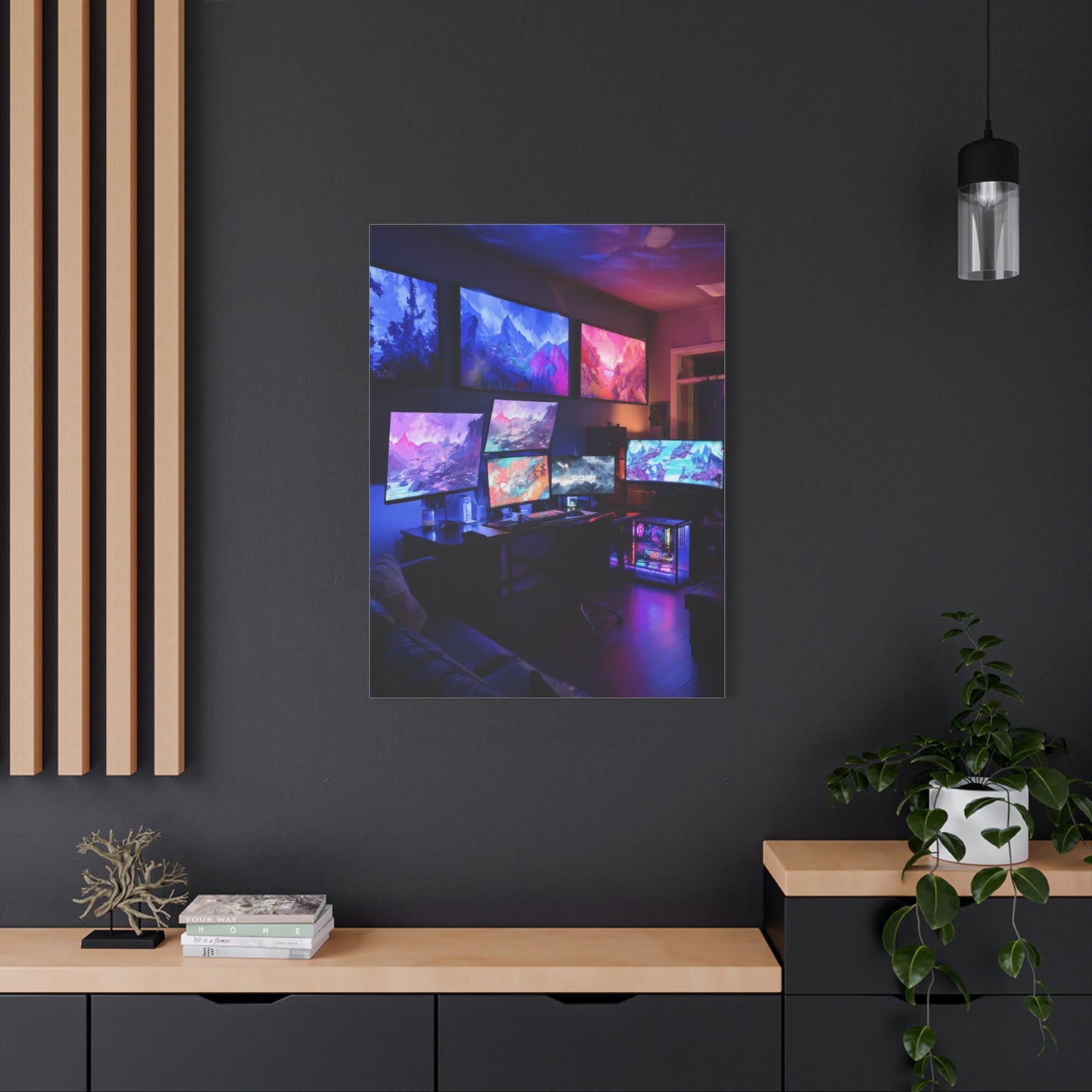 Neon Fantasy Gaming Room Wall Art & Canvas Print