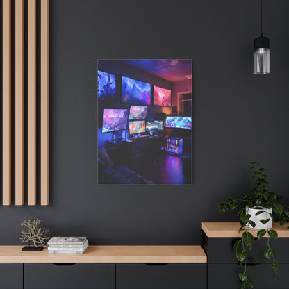 Neon Fantasy Gaming Room Wall Art & Canvas Print