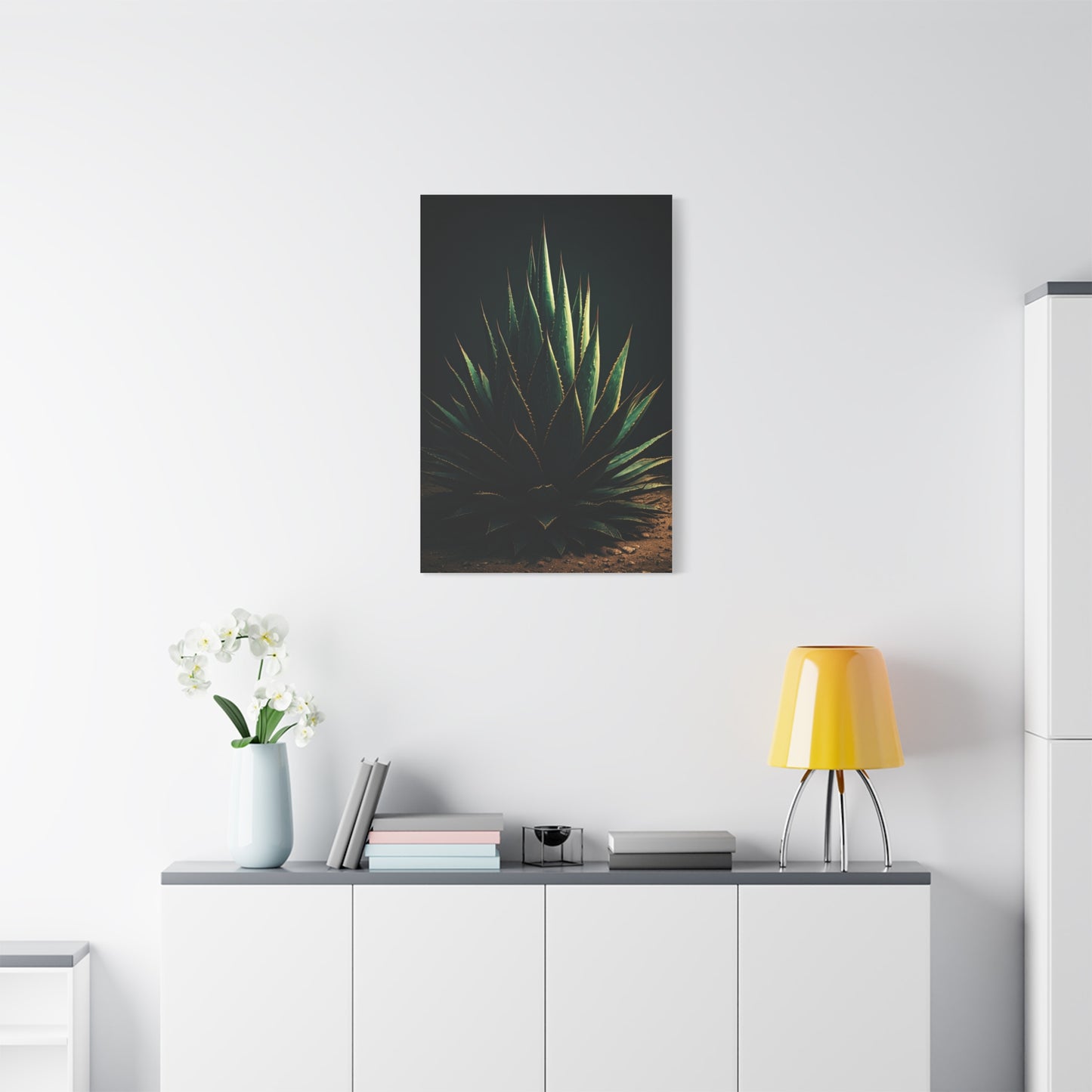 Midnight Agave Sculpture Wall Art & Canvas Prints