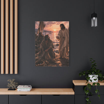 Calling of the Disciples Sunset Shore Wall Art & Canvas Print