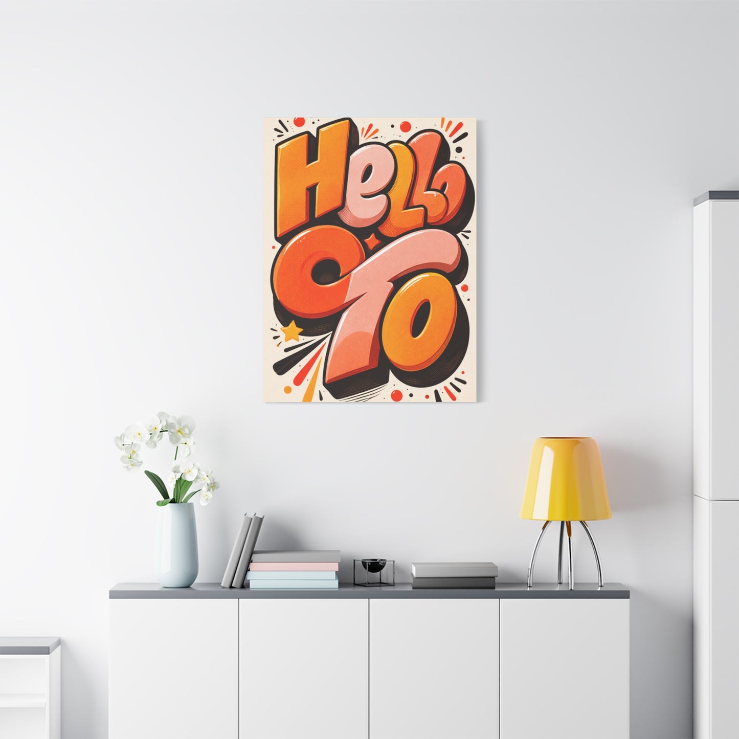 Retro Pop Typography Statement Wall Art & Canvas Print