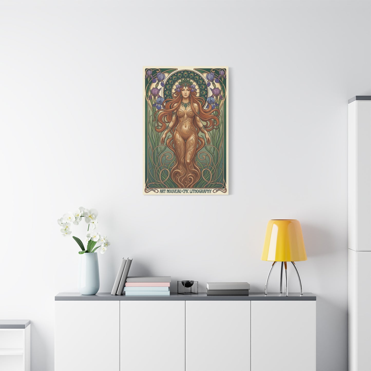Art Nouveau Goddess Figure Wall Art & Canvas Print