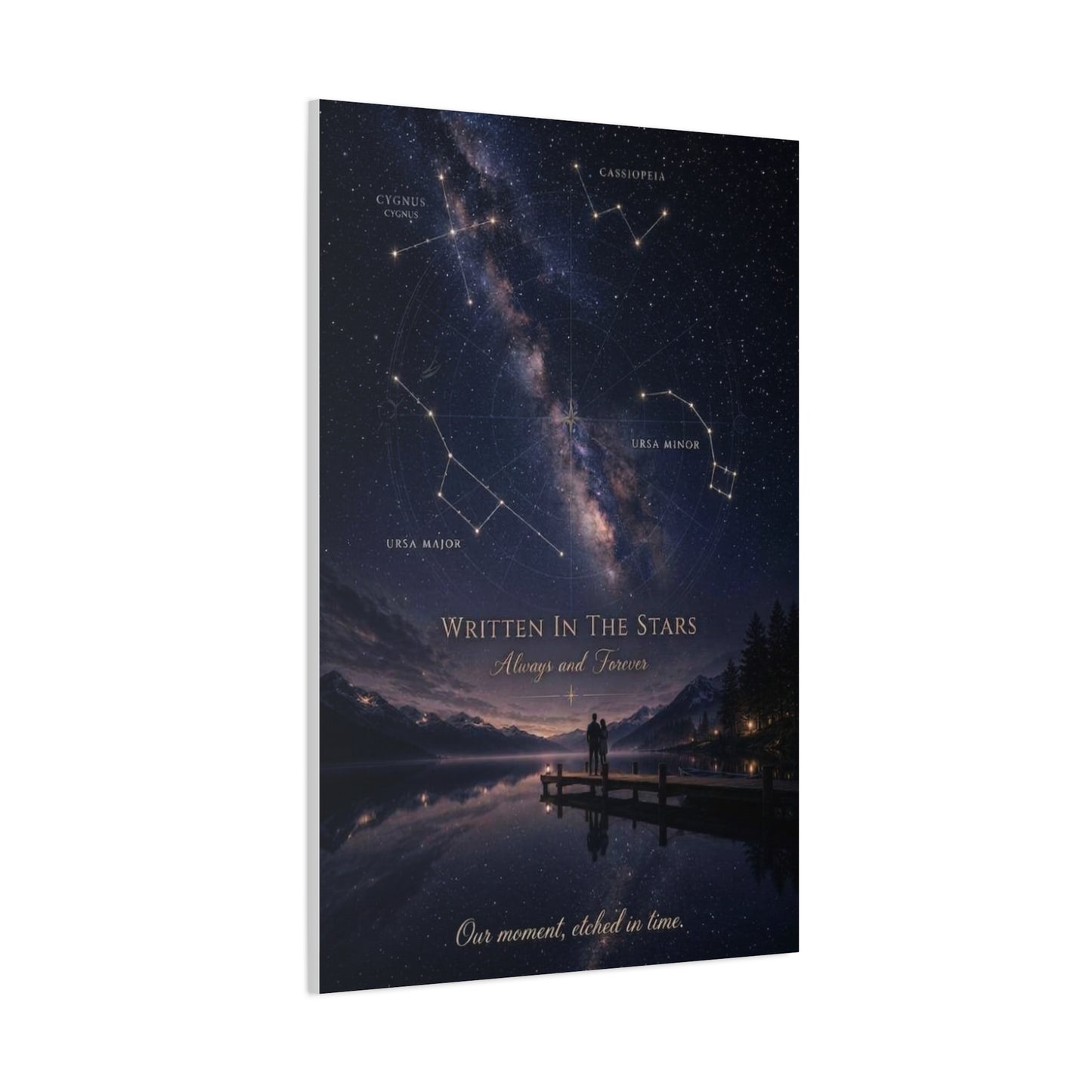 Celestial Destiny Night Sky Romance Wall Art & Canvas Print