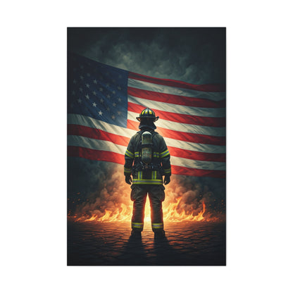 Firelit Patriot Soldier Legacy Wall Art & Canvas Prints
