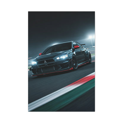 Mitsubishi Lancer Evolution X Circuit Attack Wall Art & Canvas Prints