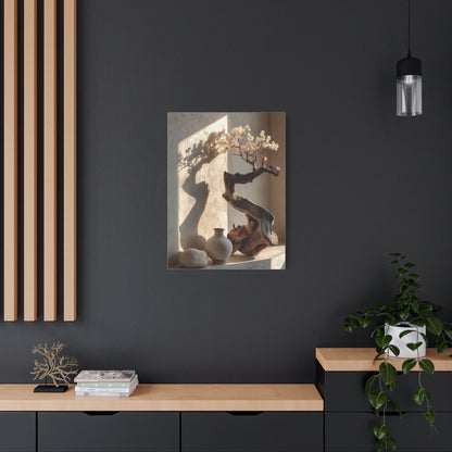 Sculptural Driftwood Bonsai Wall Art & Canvas Print