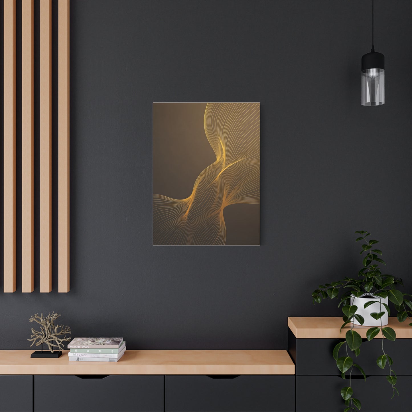 Golden Flow Light Abstract Wall Art & Canvas Prints