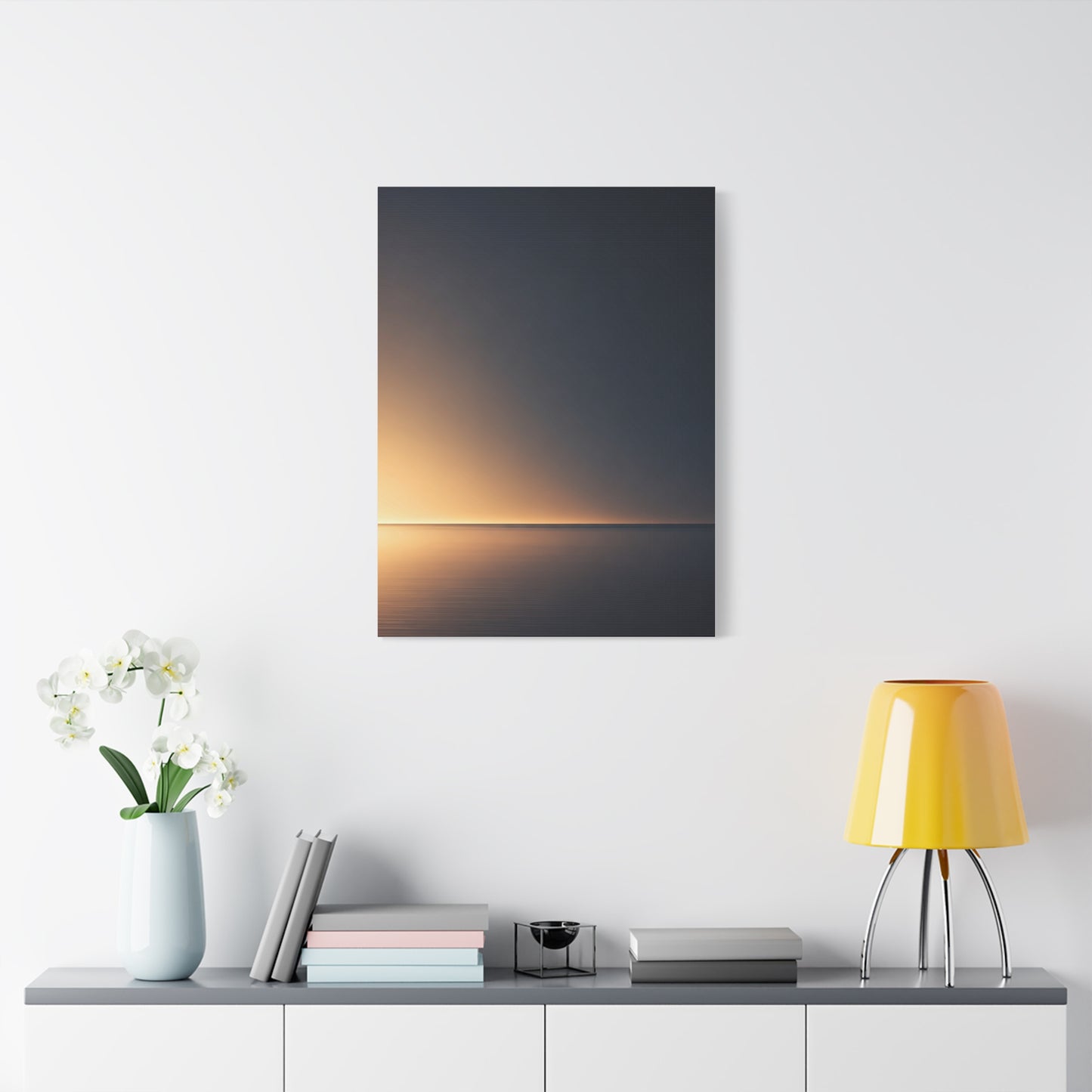 Golden Horizon Gradient Wall Art & Canvas Prints