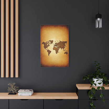Vintage Portrait Map Fusion Wall Art & Canvas Prints