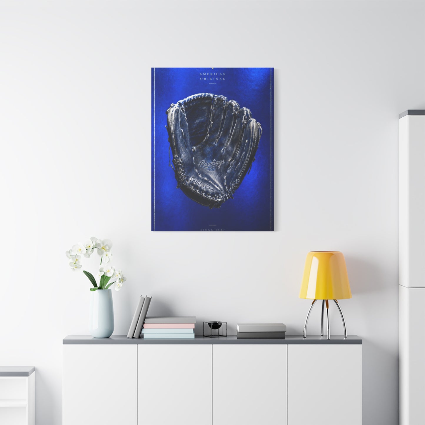 Cobalt Baseball Glove Collector Sports Wall Art & Canvas Print