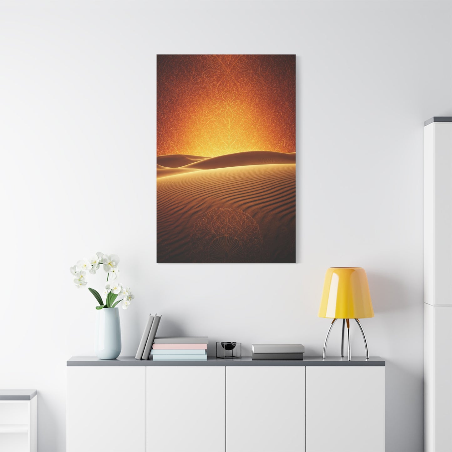 Golden Desert Mandala Horizon Wall Art & Canvas Prints