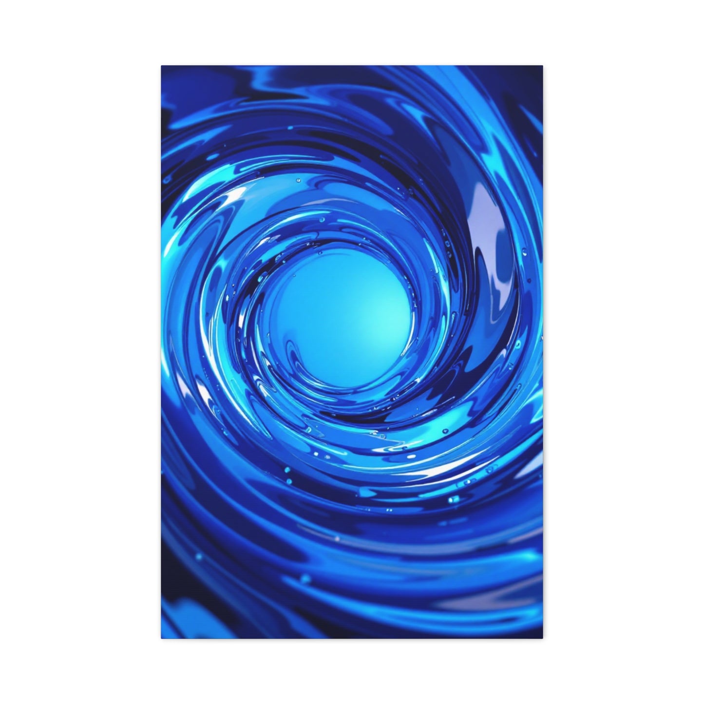 Luminous Blue Vortex Wall Art & Canvas Prints
