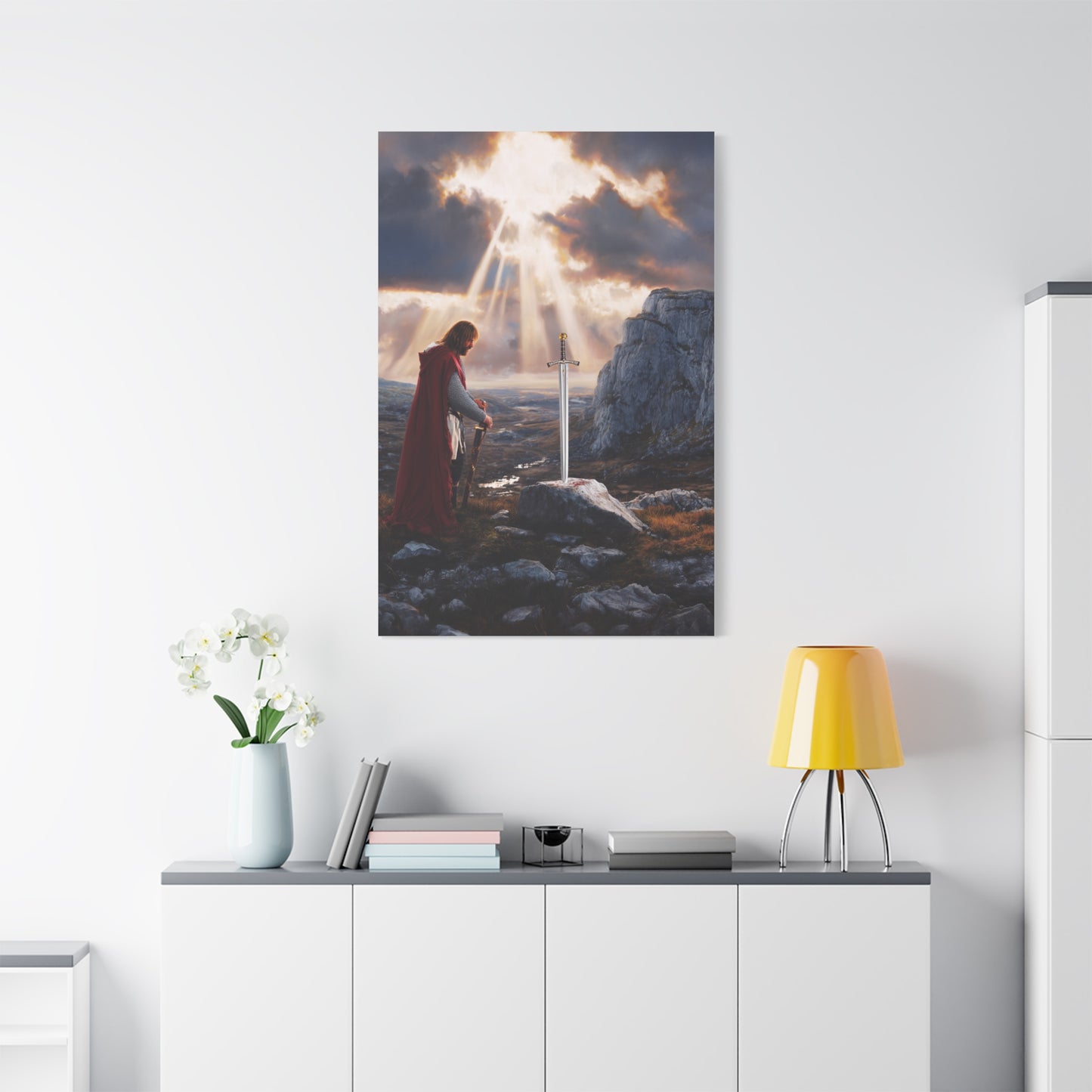 King Arthur and the Sword Excalibur Sacred Moment Wall Art & Canvas Print
