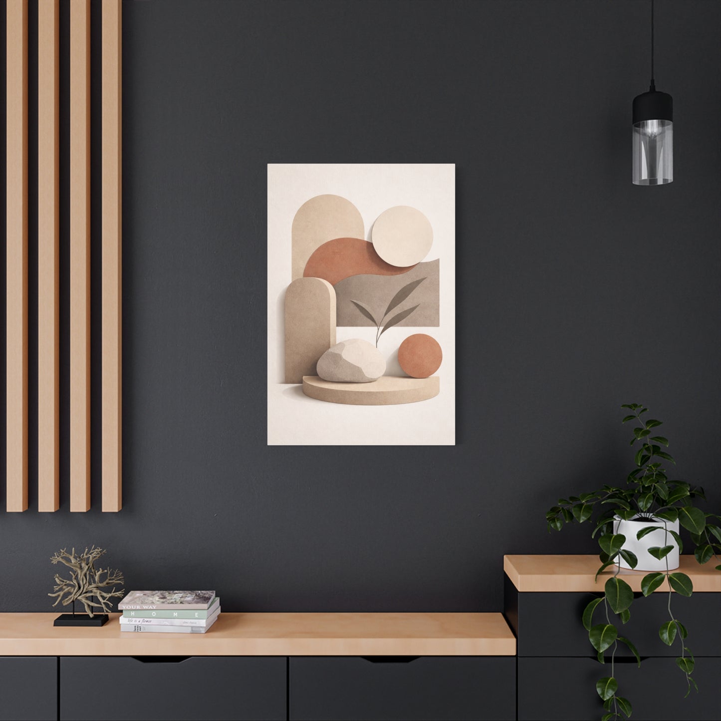 Neutral Gallery Shapes Wall Art & Canvas Print