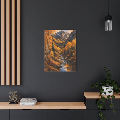 Autumn Aspen Mountain Valley Wall Art & Canvas Print