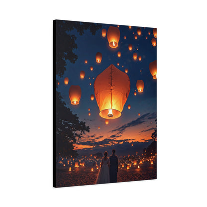 Floating Lanterns at Dusk Wall Art & Canvas Prints