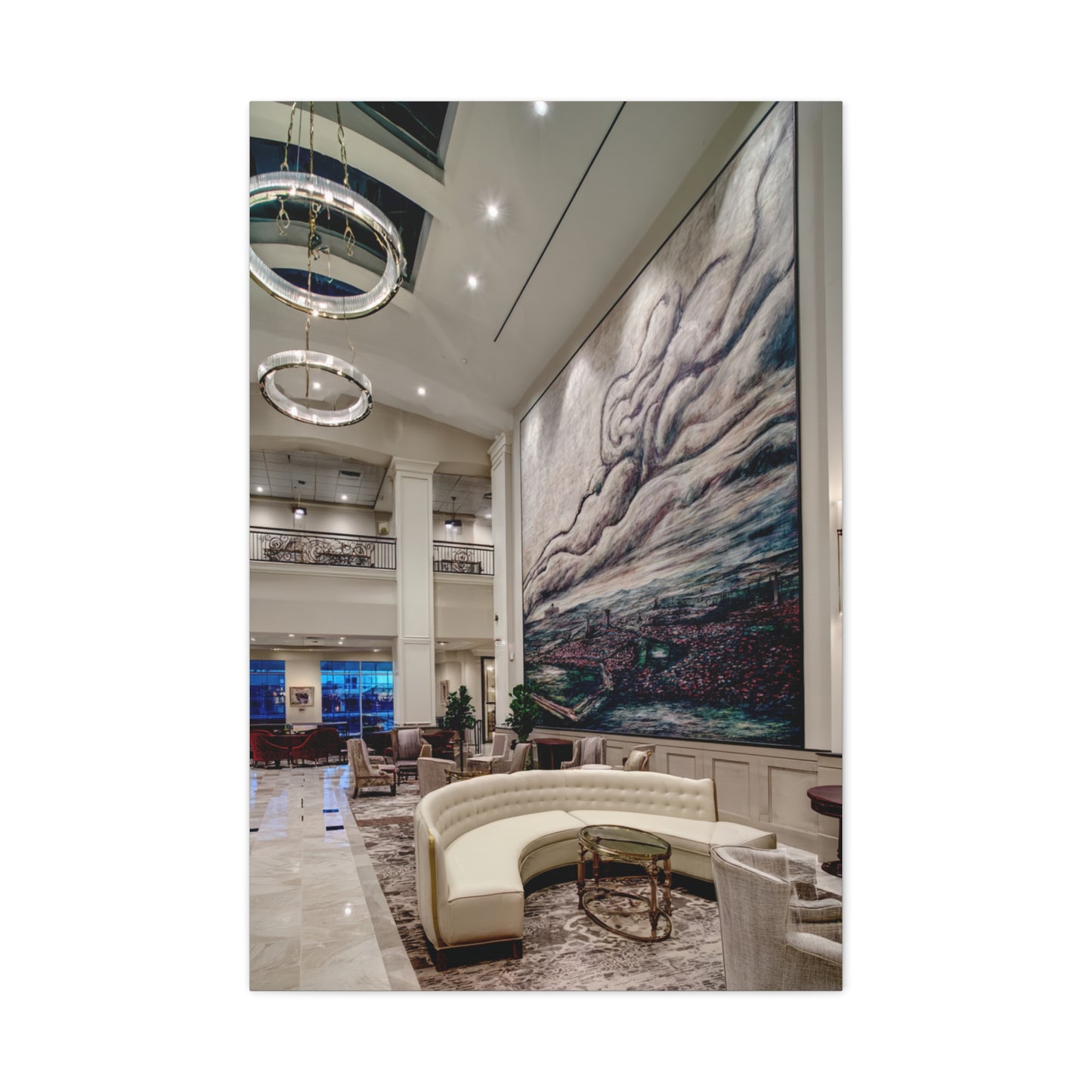 Panoramic Scenic Lobby Mural Landscape Wall Art & Canvas Print