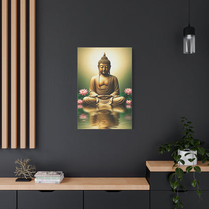 Lotus Reflection Buddha Meditation Wall Art & Canvas Prints