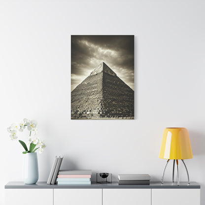 Great Pyramid in Dramatic Monochrome Wall Art & Canvas Print